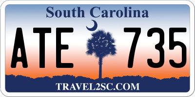 SC license plate ATE735