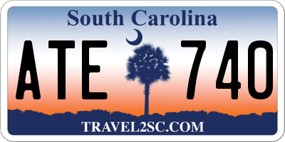 SC license plate ATE740