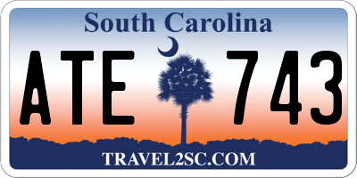 SC license plate ATE743