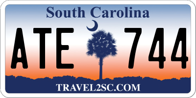 SC license plate ATE744