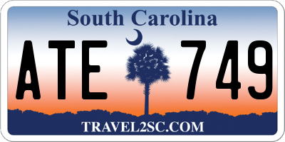 SC license plate ATE749