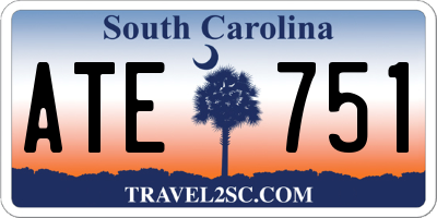 SC license plate ATE751