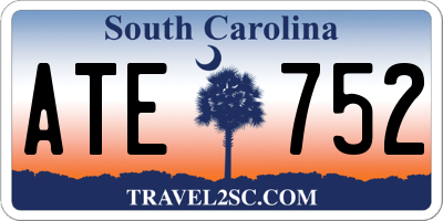 SC license plate ATE752