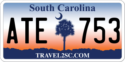 SC license plate ATE753