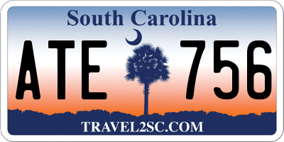 SC license plate ATE756