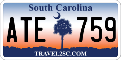 SC license plate ATE759