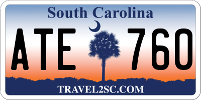 SC license plate ATE760