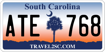 SC license plate ATE768
