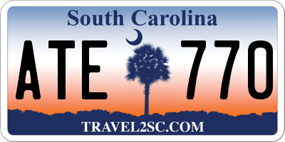 SC license plate ATE770