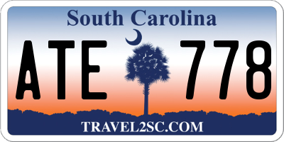 SC license plate ATE778