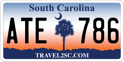 SC license plate ATE786
