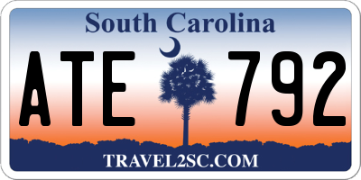 SC license plate ATE792