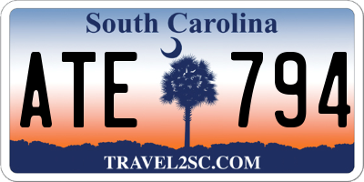 SC license plate ATE794