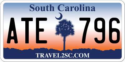 SC license plate ATE796