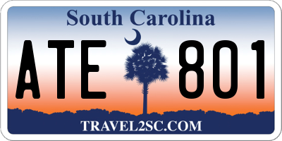 SC license plate ATE801