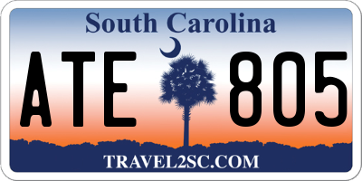 SC license plate ATE805