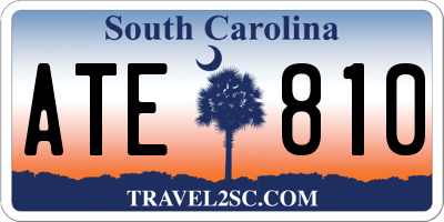 SC license plate ATE810
