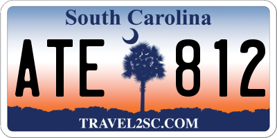 SC license plate ATE812