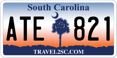 SC license plate ATE821