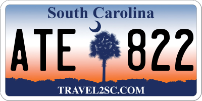 SC license plate ATE822