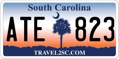 SC license plate ATE823