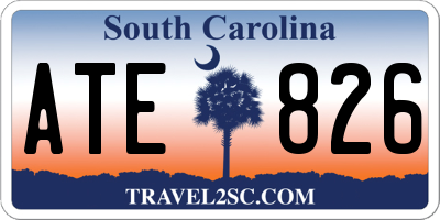 SC license plate ATE826