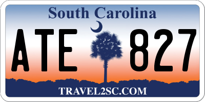 SC license plate ATE827