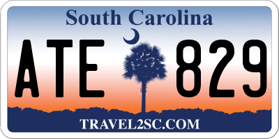 SC license plate ATE829