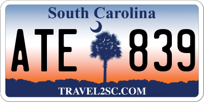 SC license plate ATE839