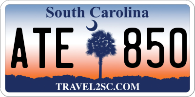 SC license plate ATE850