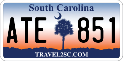 SC license plate ATE851