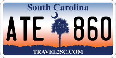 SC license plate ATE860