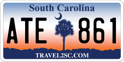 SC license plate ATE861