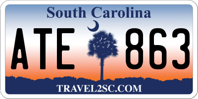 SC license plate ATE863