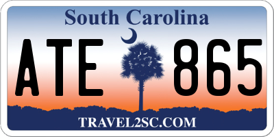SC license plate ATE865