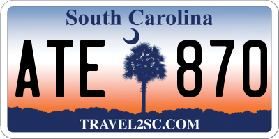 SC license plate ATE870