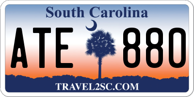 SC license plate ATE880