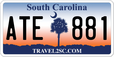 SC license plate ATE881