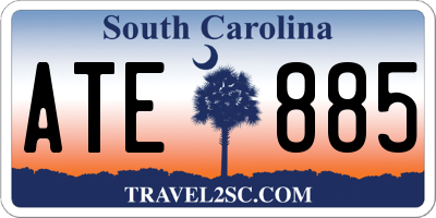 SC license plate ATE885