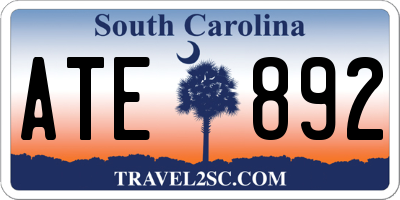 SC license plate ATE892