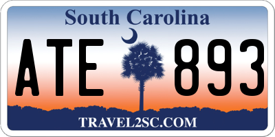 SC license plate ATE893