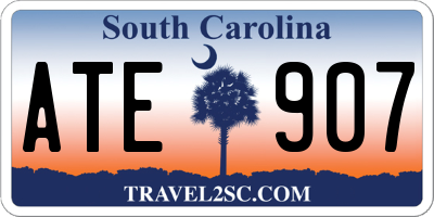 SC license plate ATE907