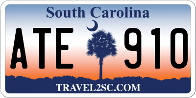 SC license plate ATE910