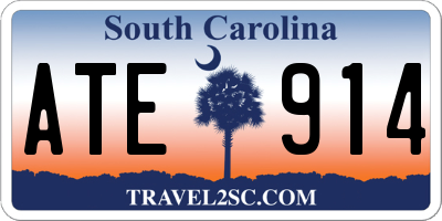 SC license plate ATE914