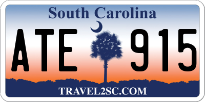 SC license plate ATE915