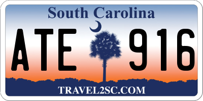 SC license plate ATE916