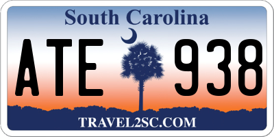 SC license plate ATE938