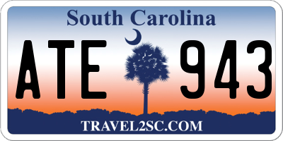 SC license plate ATE943
