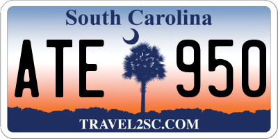 SC license plate ATE950