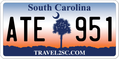 SC license plate ATE951
